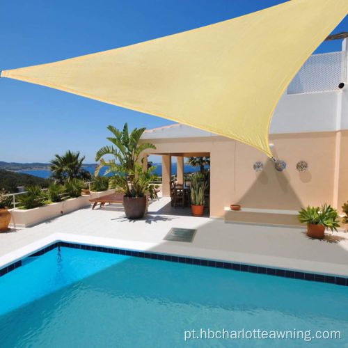 Triangle Sunshade Sail para piscina de dossel de asturas ao ar livre
